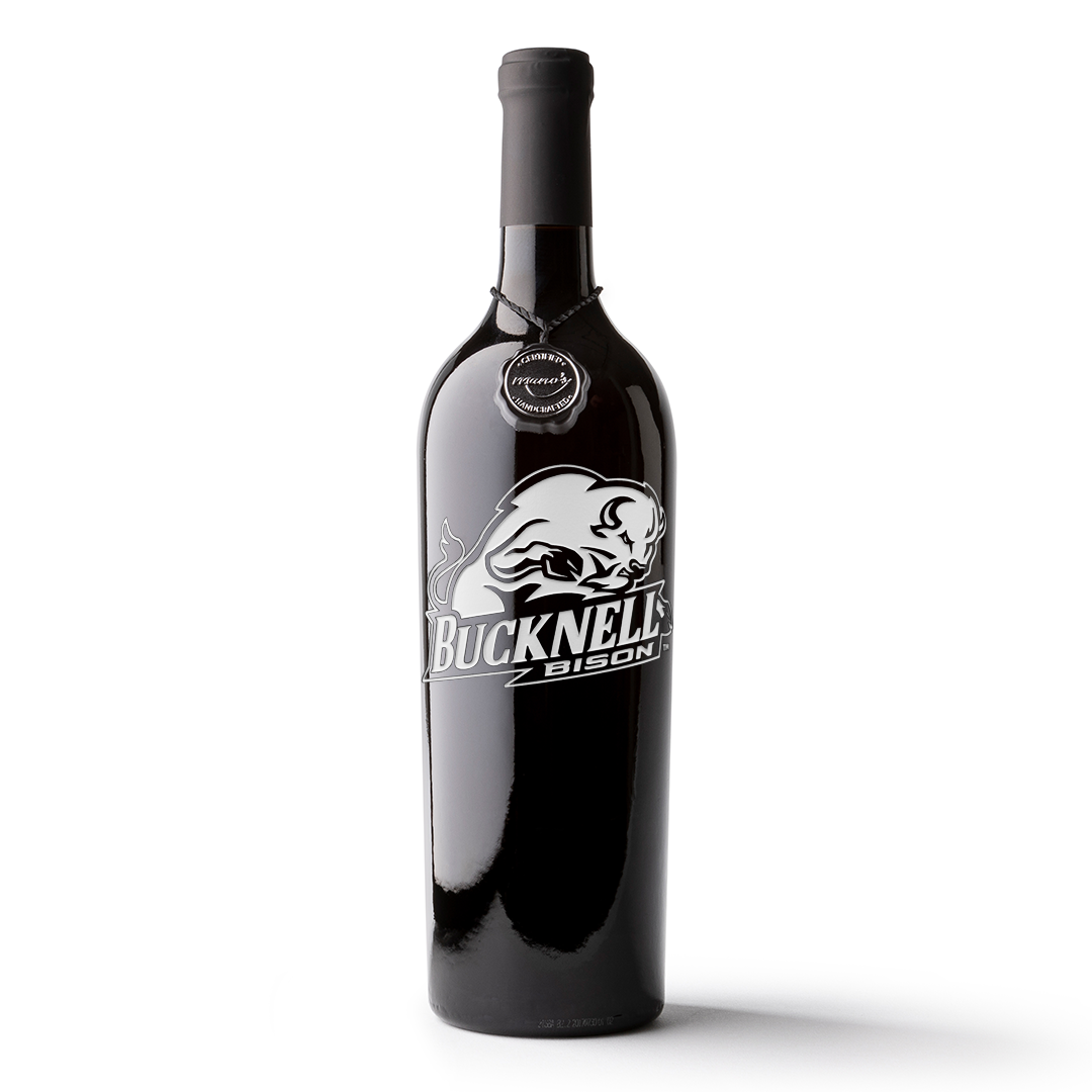 Bucknell Bison Etched Wine