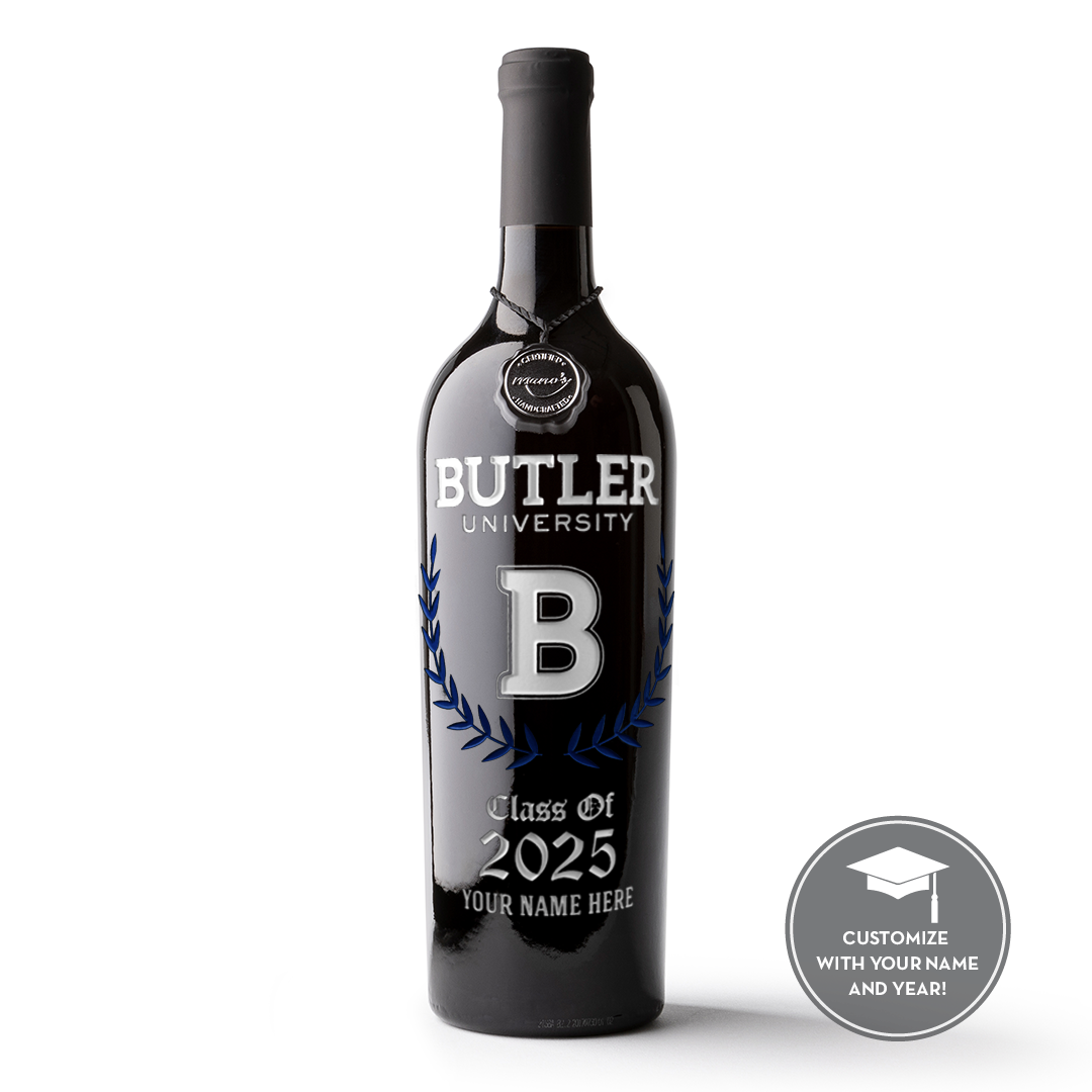 Butler University Custom Alumni Etched Wine