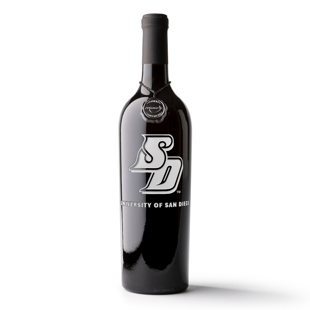 University of San Diego Etched Wine