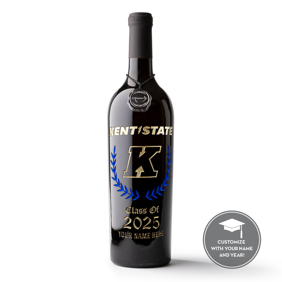 Kent State University Custom Alumni Etched Wine